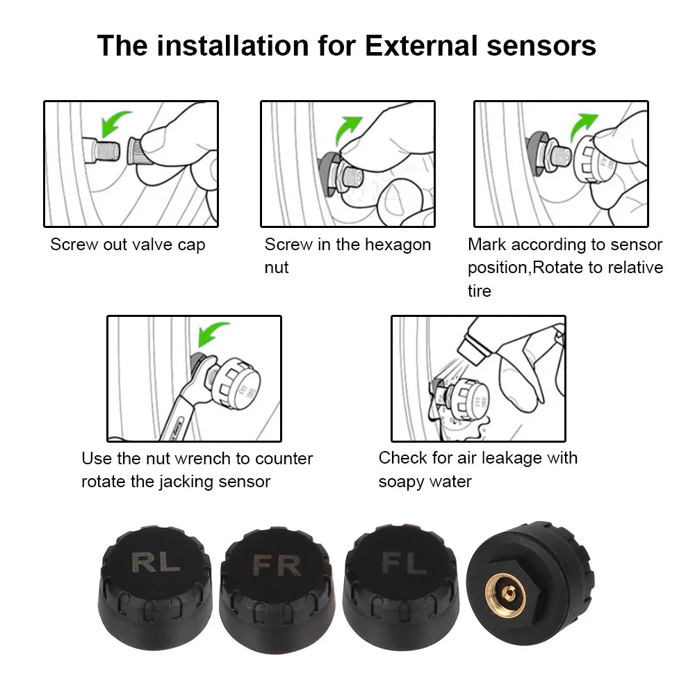 USB TPMS for Android Car Radio – Tire Pressure Monitor System