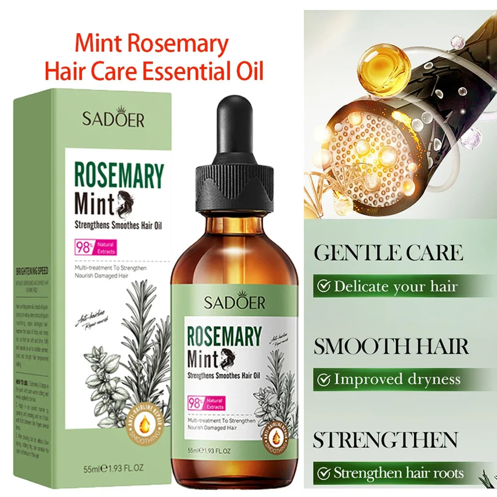 Mint Rosemary Hair Care Essential Oil Hydrate Smooth Repair Damage