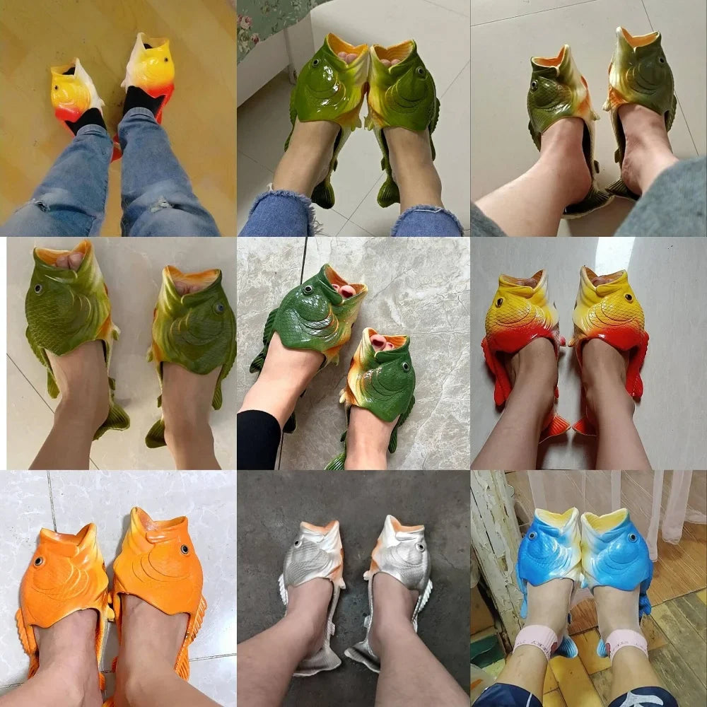Funny Fish Slippers – Non-Slip Garden Clogs & Beach Flip Flops
