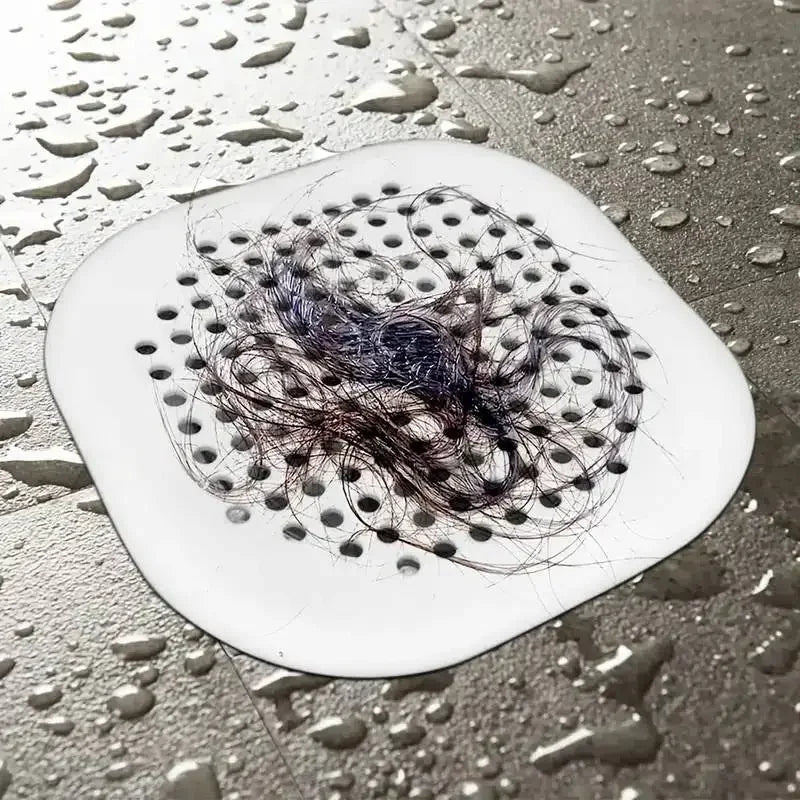 Silicone Square Shower Drain Cover & Sink Strainer 2-Pack
