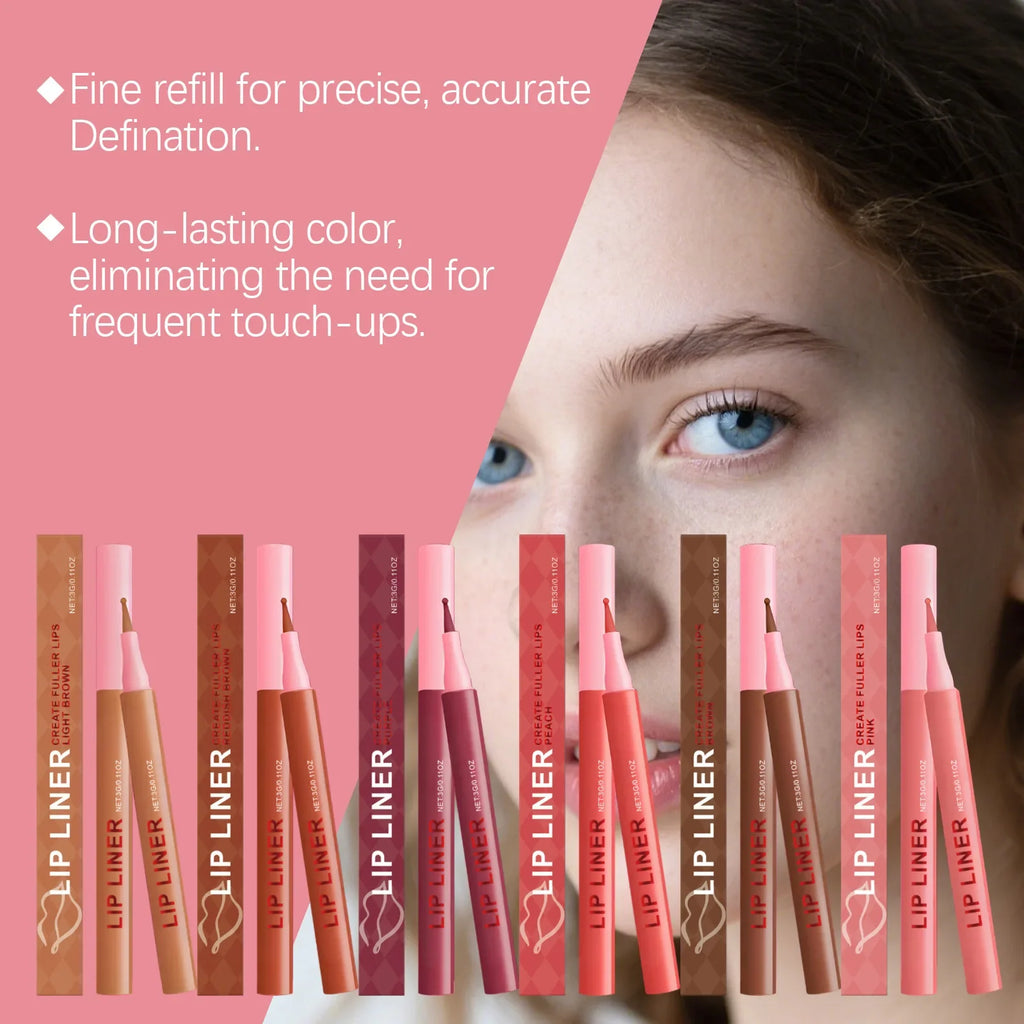 Waterproof Multi-Color Lip Liner Pencil – Moisturizing & Long-Lasting