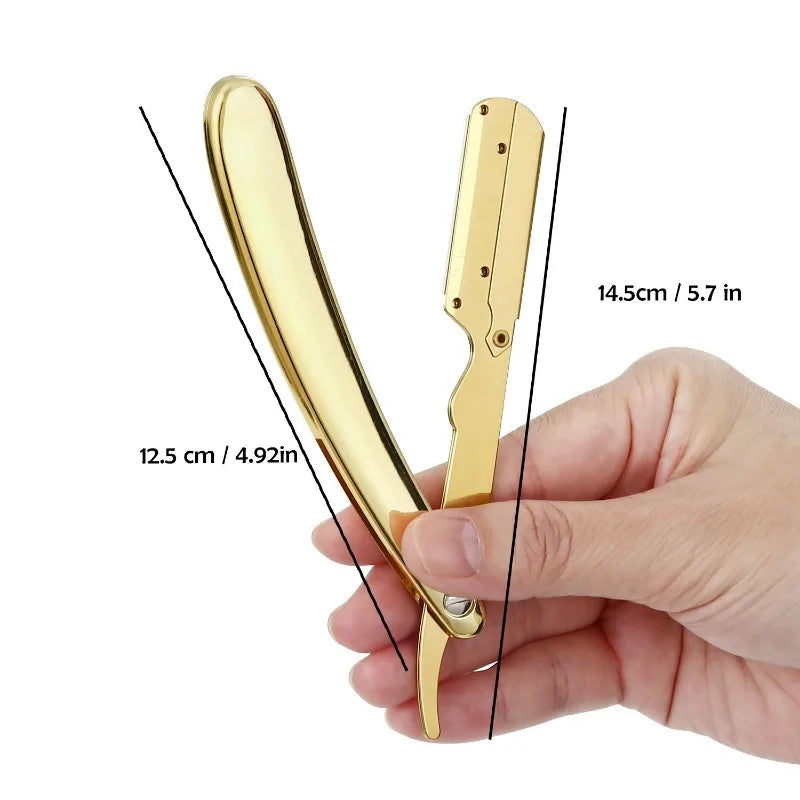 Antique Black Folding Straight Razor | Manual Shaving Knife