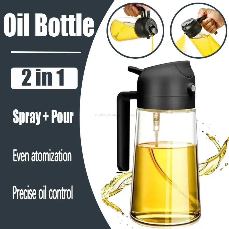 500ml Kitchen Oil Spray Bottle & Olive Oil Dispenser