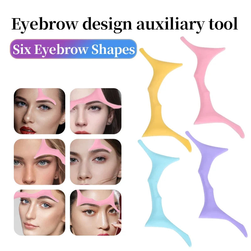 Silicone Eyebrow Stencil Kit – 6 Reusable Brow Templates