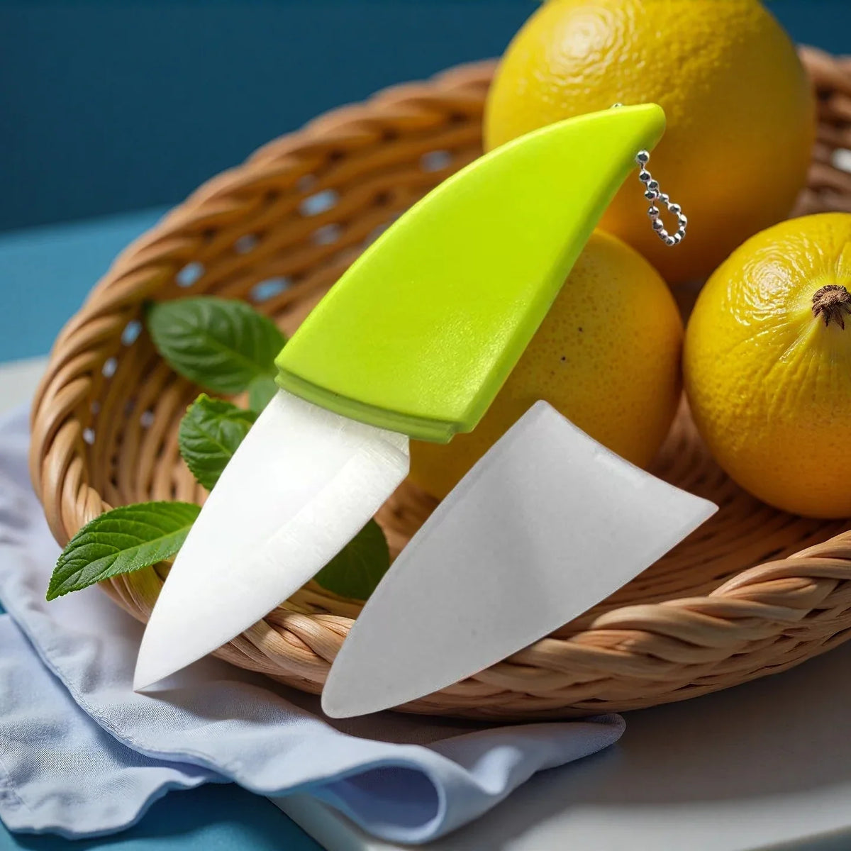 Ceramic Fruit Knife Set – Portable Mini Slicer with Cover