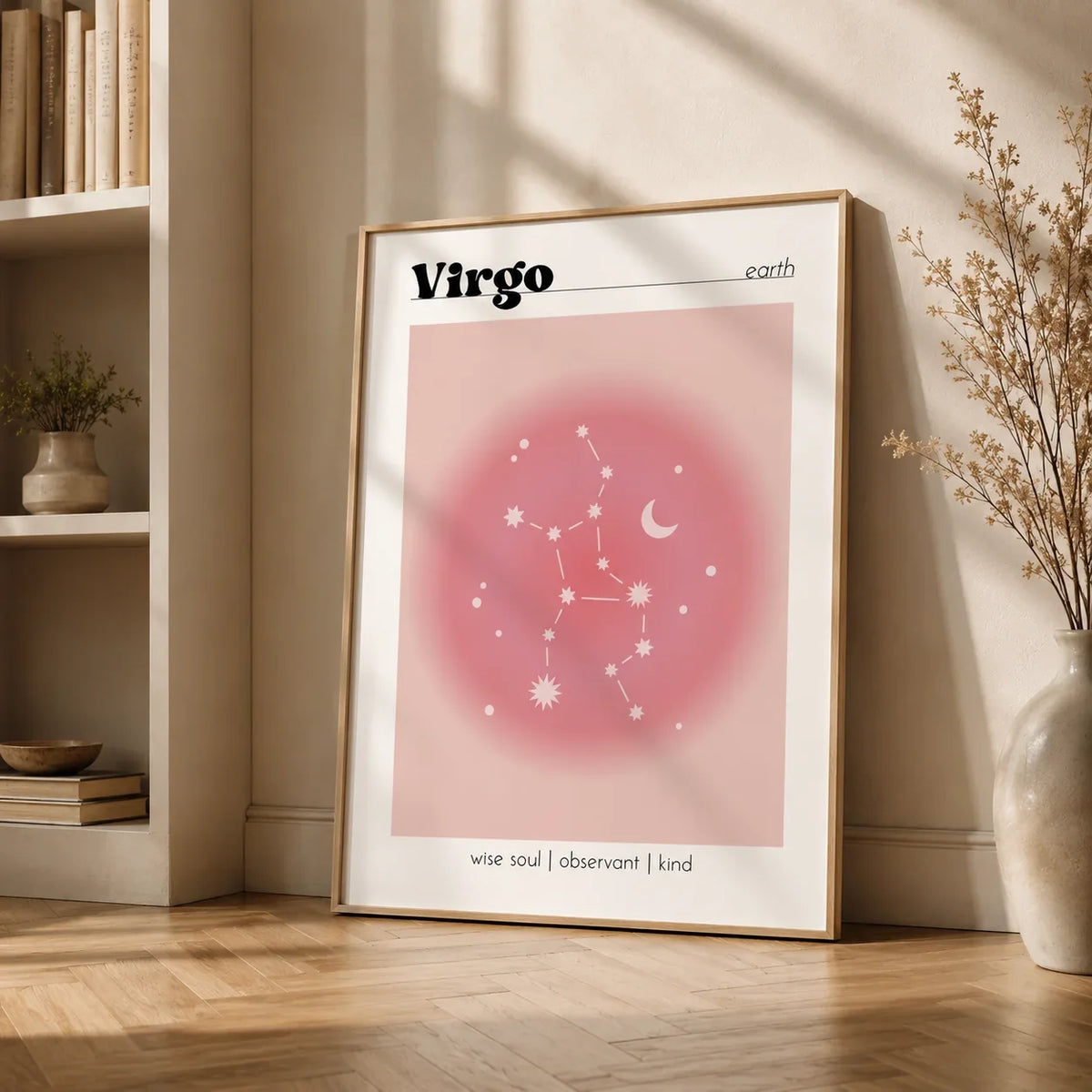 Nordic Constellation Canvas Wall Art | Astrology Gradient Poster