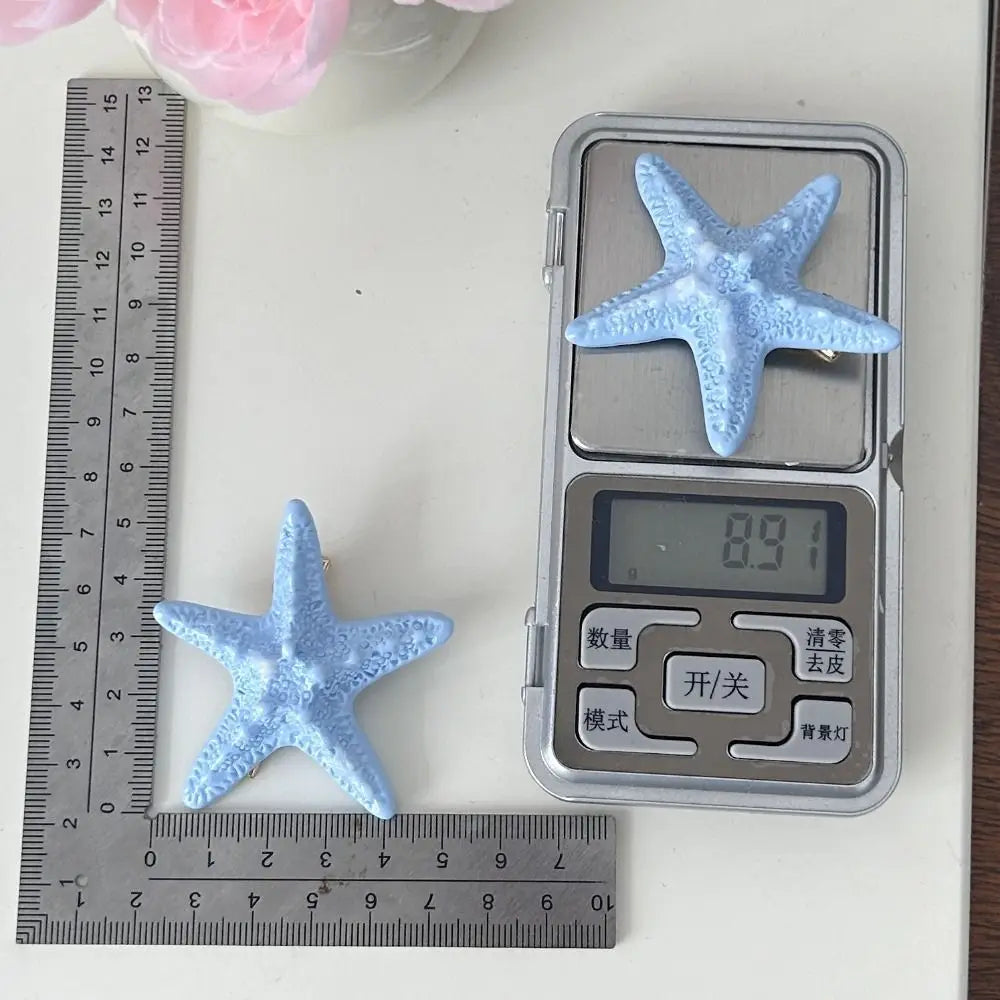 2-Pack Starfish Hair Clips – Korean Style Beach Hairpins