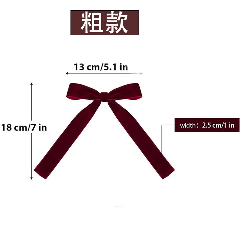 Velvet Ribbon Christmas Tree Dress Bows Decorate Holiday Accessories