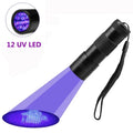 UV Blacklight Flashlight 9/12 LED 395nm – Pet Stain Detector