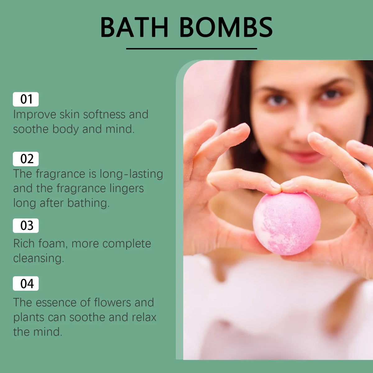 OceAura Colorful Bath Bombs – Rosemary Foot Spa Set 180g