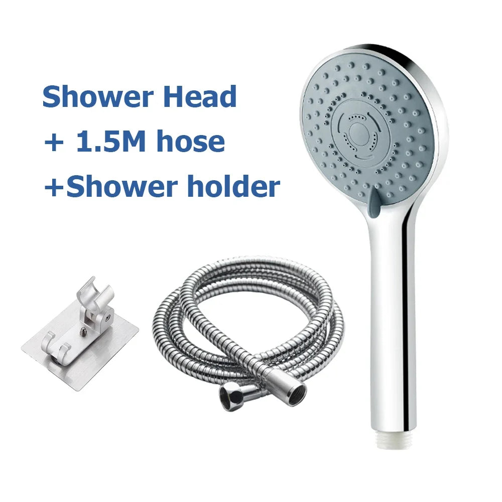 5-Mode Handheld Shower Head Set with Hose & Bracket