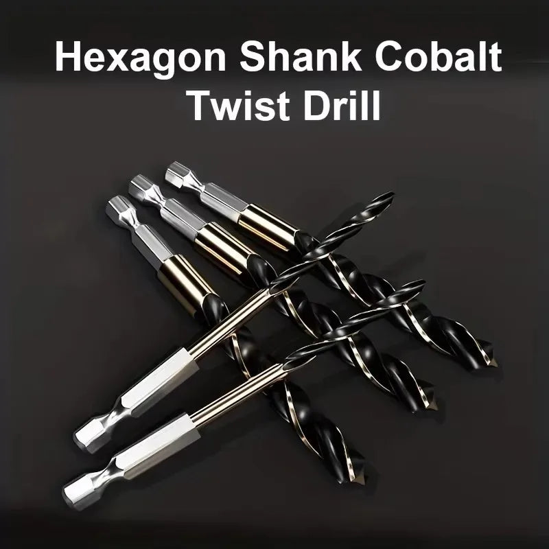 15-Piece HSS M35 Cobalt Twist Drill Bit Set 1.5mm–6.5mm