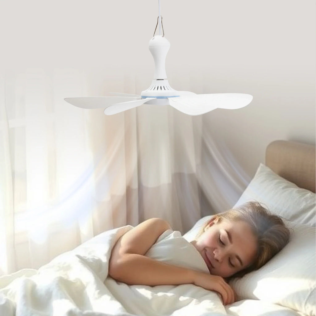 HOMEFISH 6-Blade USB Ceiling Canopy Fan – Silent Hanging Fan