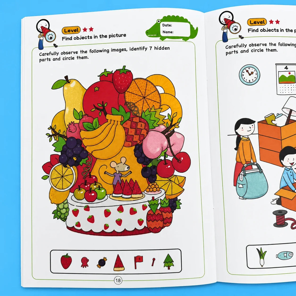 Hidden Pictures Look Find Book 32 Pages Kids Concentration Training