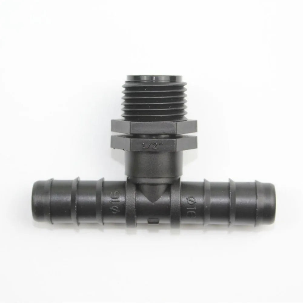 10-Pc 1/2" Drip Irrigation Fittings Kit – Tee, Elbow & Plug