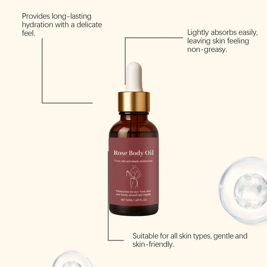 Rose Body Essential Oil Serum – Nourishing & Moisturizing 50ml