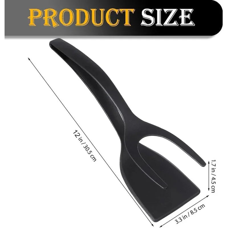 2-in-1 Grip & Flip Spatula Tongs – Non-Stick Egg Turner