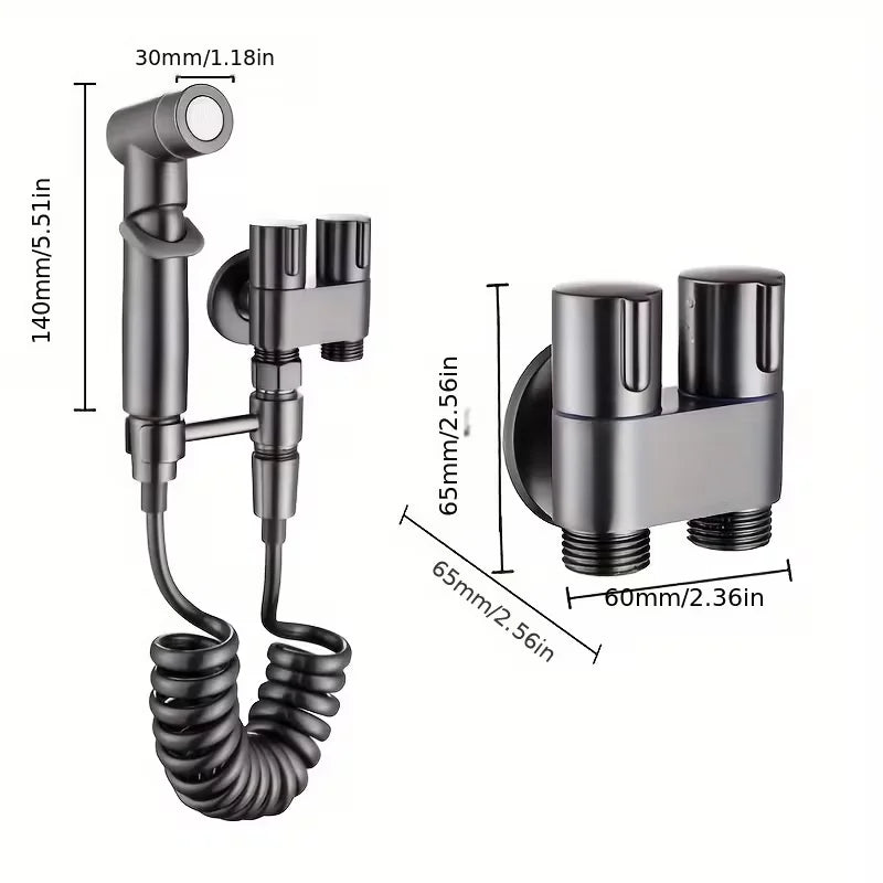 Handheld Bidet Sprayer Set – Portable Cold Water Toilet Cleaner