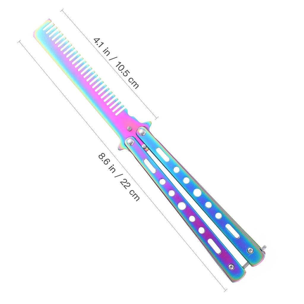 Rainbow Butterfly Comb – Foldable Stainless Steel Training Tool