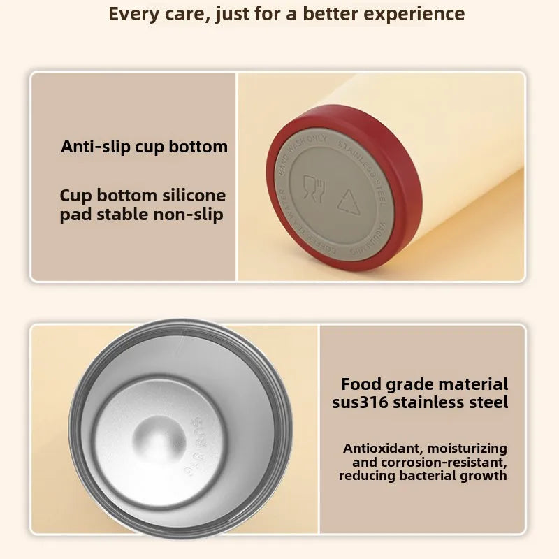 Stainless Steel Coffee Milk Leak Proof Stir Cup Outdoor Office