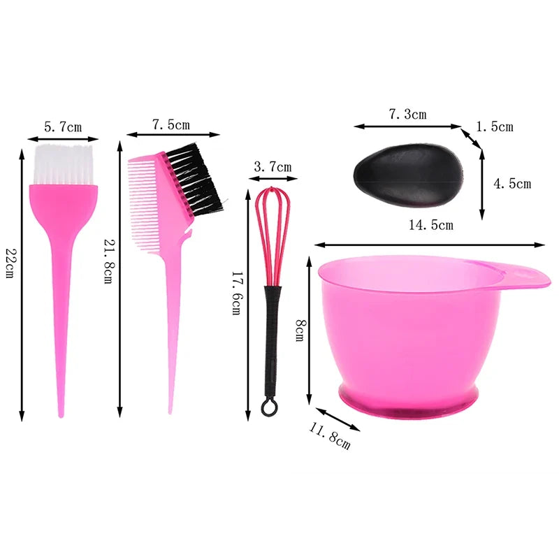 5-Pc Hair Coloring Brush & Bowl Set – Bleaching Dye Kit