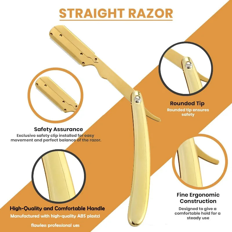 Antique Black Folding Straight Razor | Manual Shaving Knife