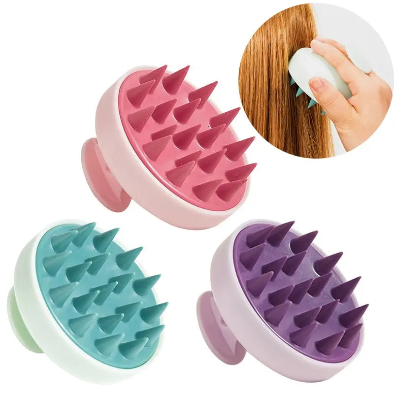 Silicone Scalp Massage Brush – Shampoo & Body Bath Comb