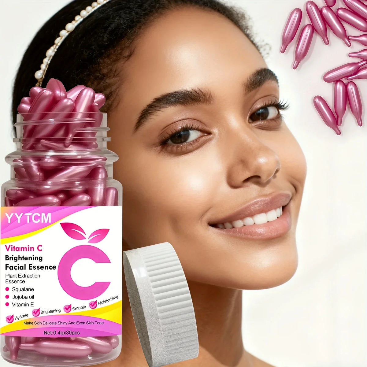 Vitamin C Brightening Capsule Essence – Squalane & Jojoba 90ct