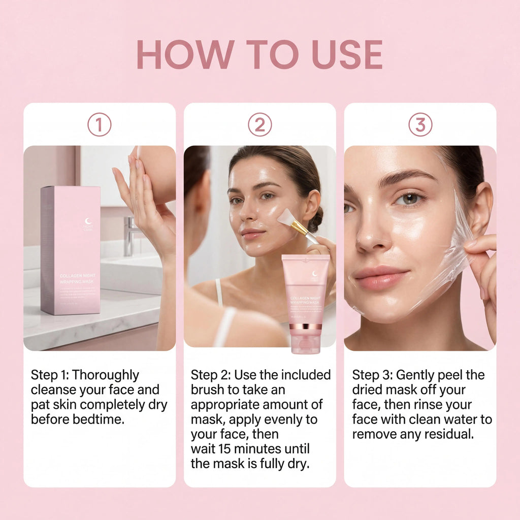 Collagen Peel-Off Facial Mask – Hydrating Night Skincare Set