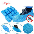 40- Disposable Waterproof Shoe Cover Plastic Non-slip Foot Indoor PE