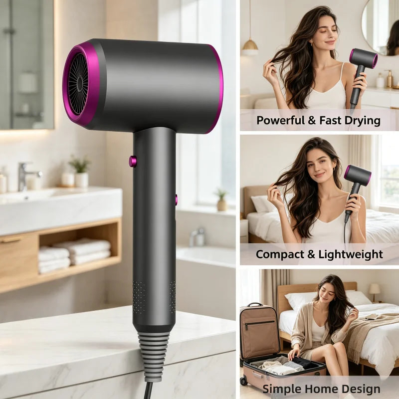 Ionic Hair Dryer with Concentrator Nozzle | Fast Salon Styling