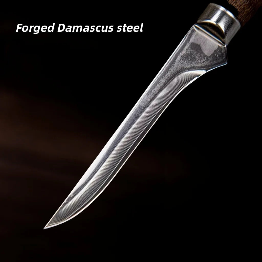 Damascus Steel Boning Knife – 26cm Chef Knife Wooden Handle