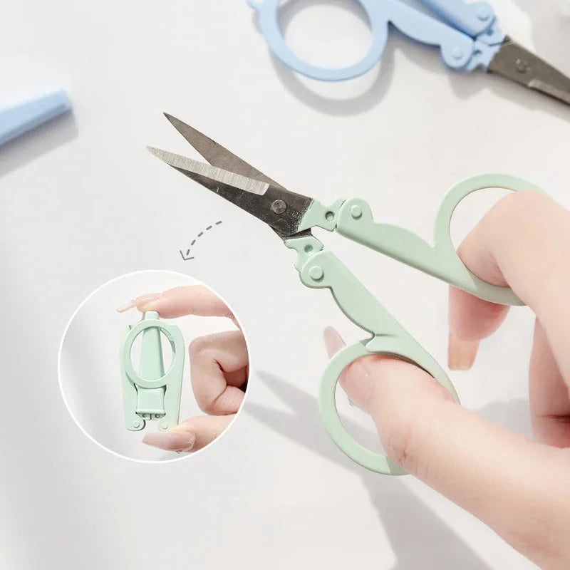 Kawaii Folding Scissors Mini Keychain | Morandi Color Craft Tool