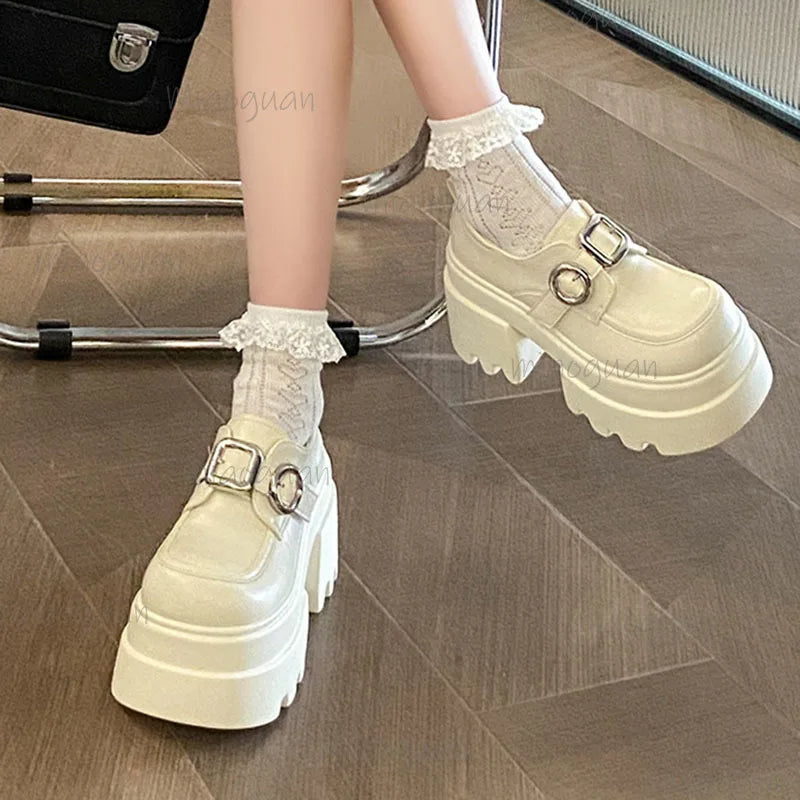 Women's Chunky Platform Mary Jane Pumps – College Style