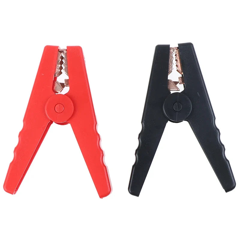 2Pcs 100A Alligator Clips – Insulated Car Battery Charger Clamps