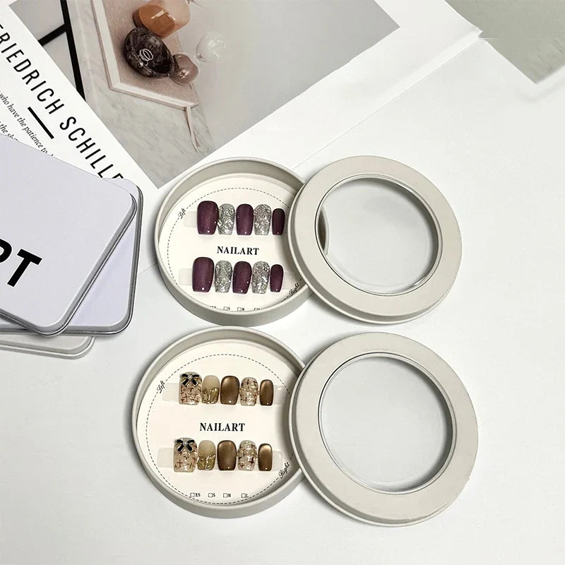 Press-On Nail Storage Display Box & Card – Circular Iron | HERORANGE