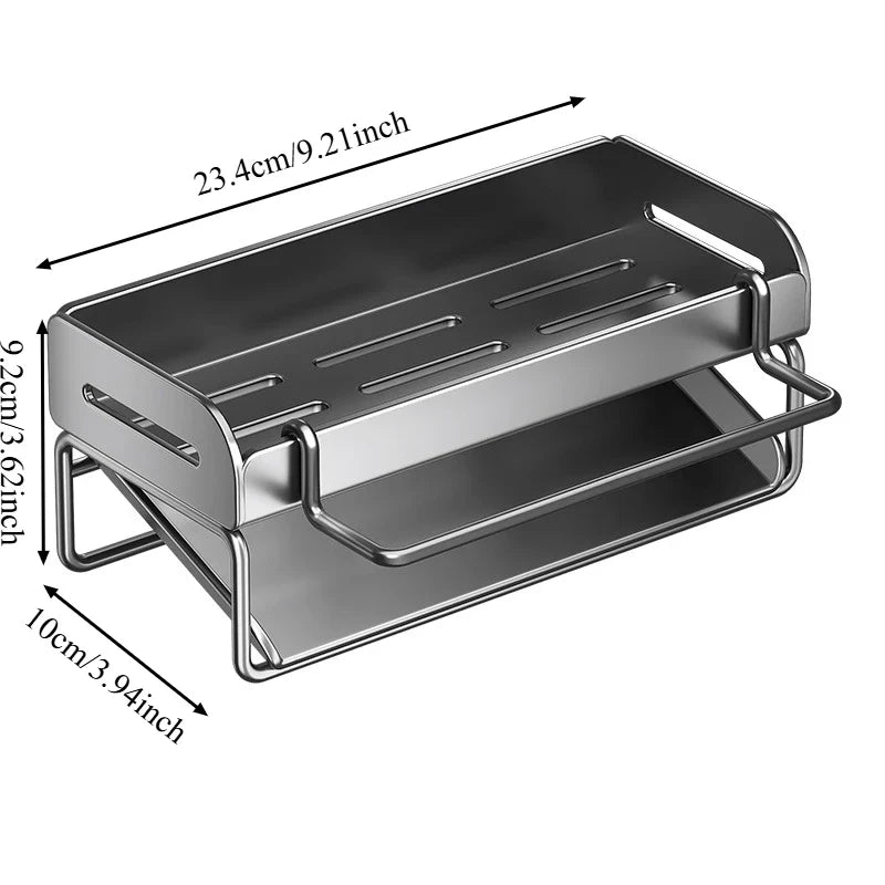 Kitchen Sink Sponge Holder – Rust-Resistant Sink Storage Rack
