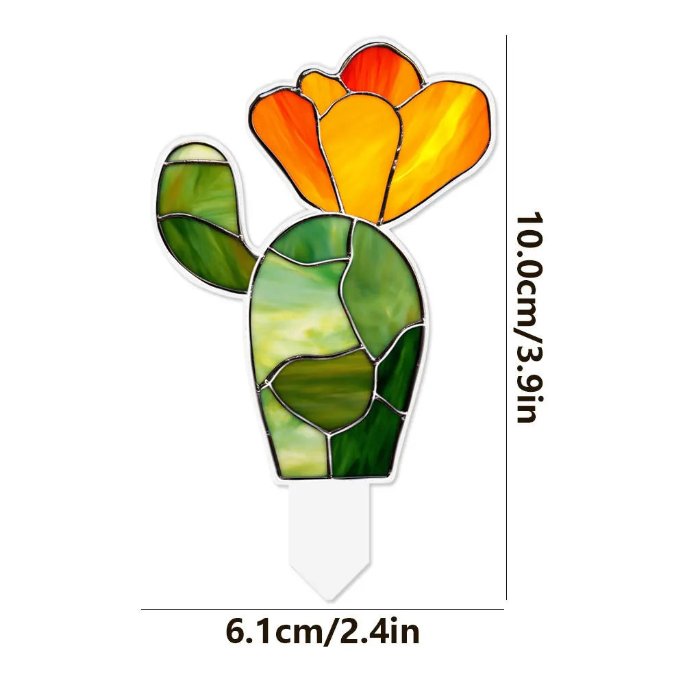 Suncatcher Stained Agave Simulation Plant Sun Catcher Home Handmade