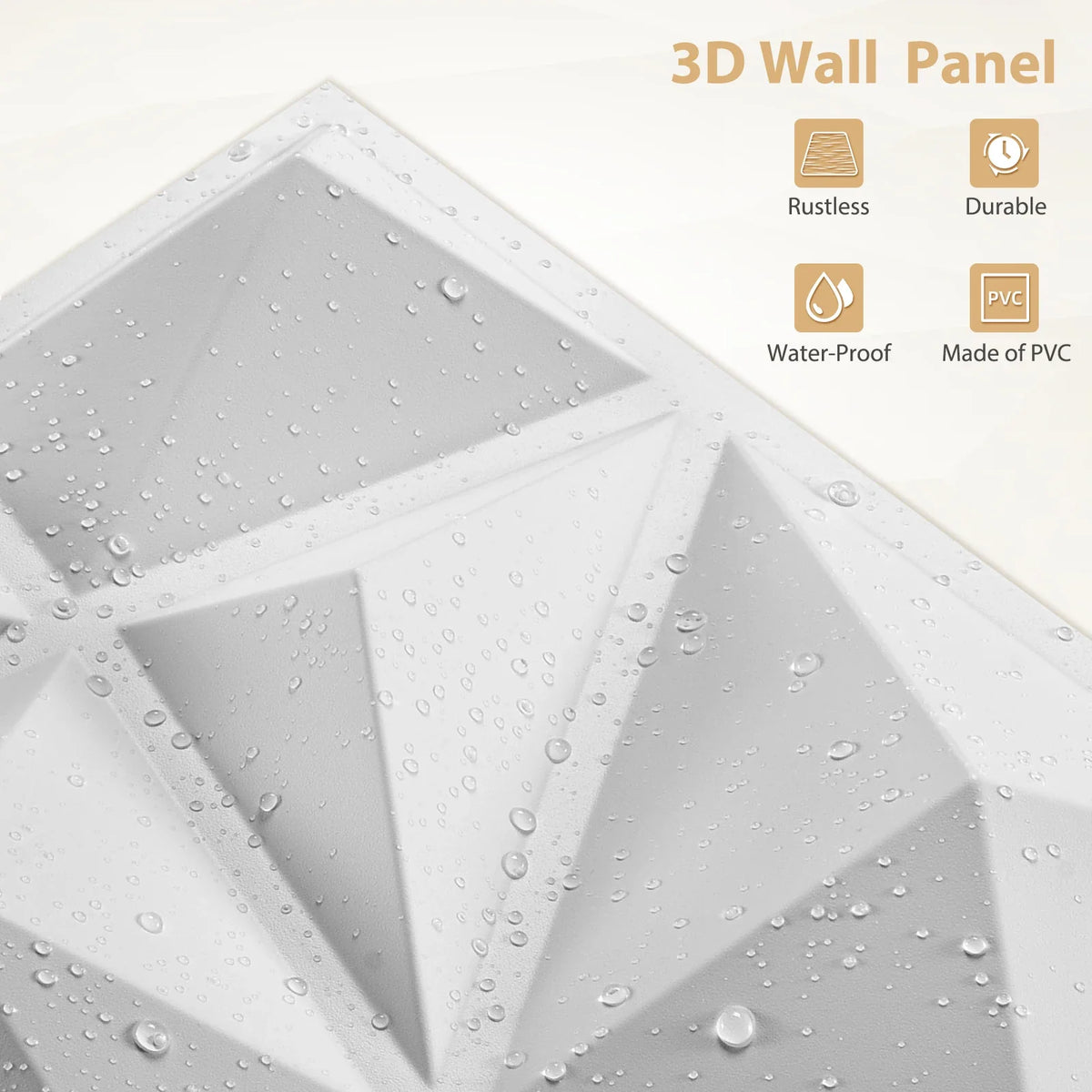 20 3D Diamond Patterned PVC Wall Panel Suitable Indoor Decoration 11