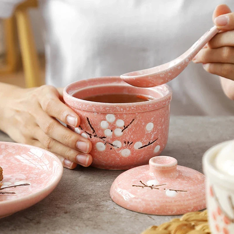Ceramic Snow Glaze Stew Cup | Mini Soup & Steamed Egg Bowl