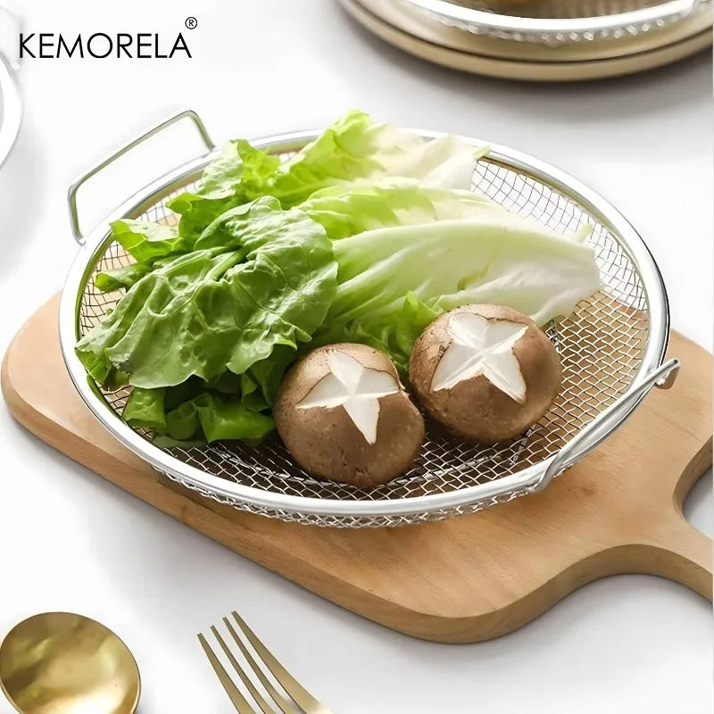 KEMORELA Stainless Steel Oil Filter Strainer Basket & Handle