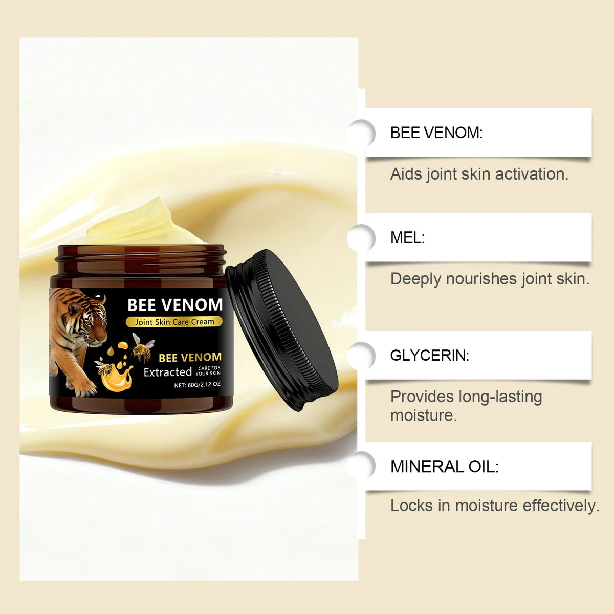 Bee Venom Joint Care Cream – Nourishing Body Cream 60g