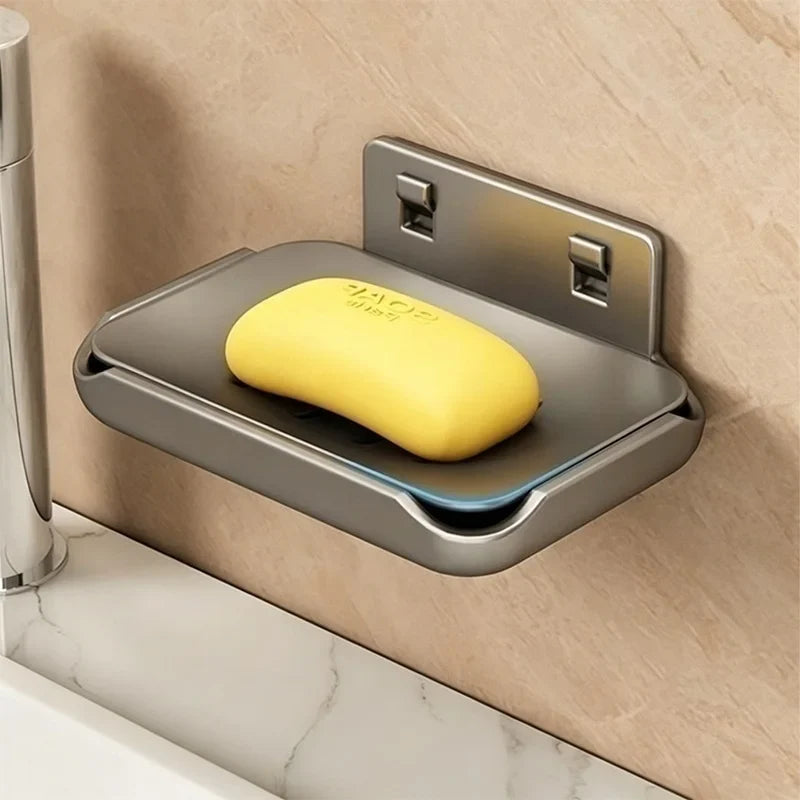 Punch-Free Corner Bathroom Shelf | Wall-Mounted Storage