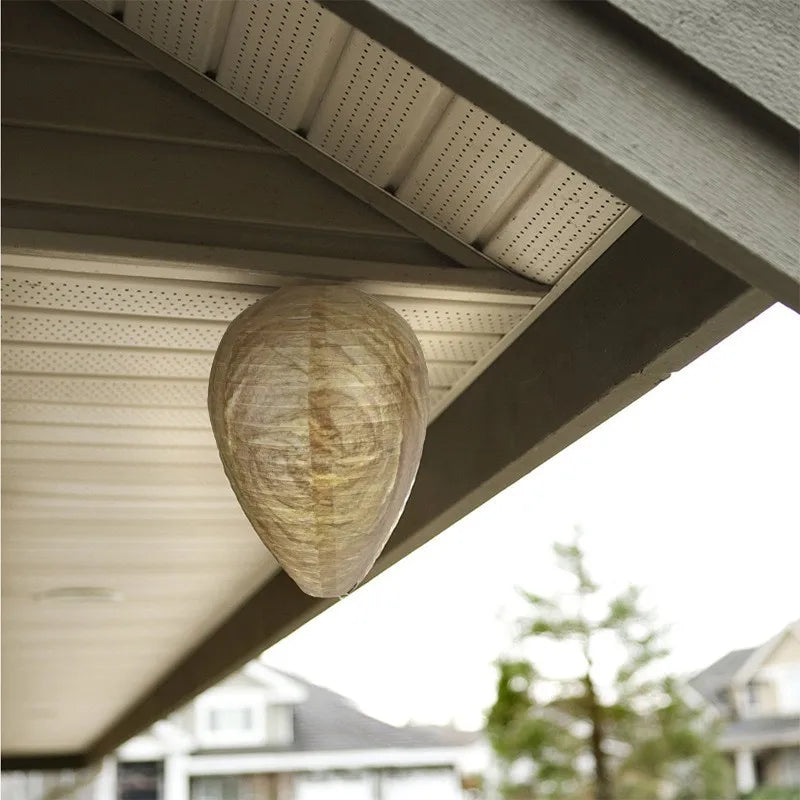 Hanging Wasp Nest Decoy – Waterproof Fake Beehive Deterrent 4pk