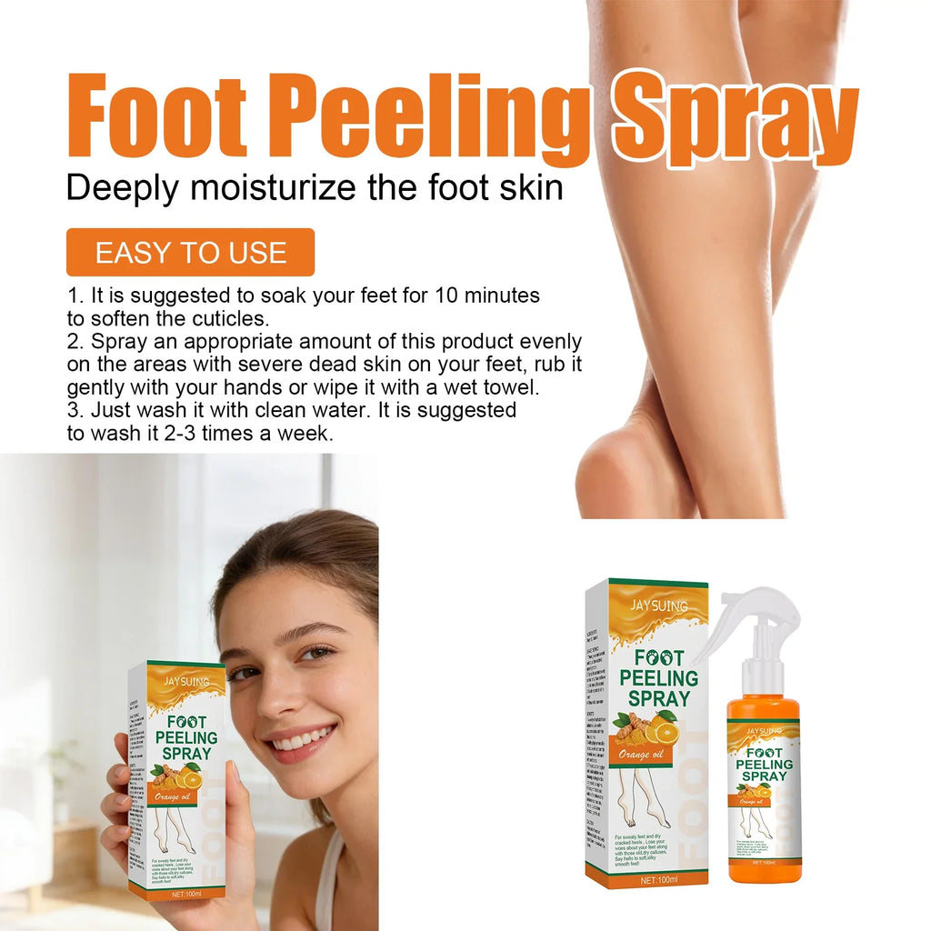 Orange Oil Foot Peeling Spray – Exfoliate & Soften Heels 100ml