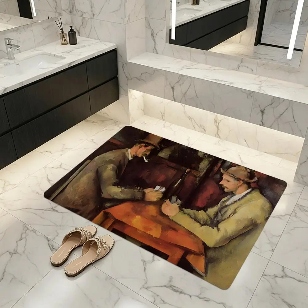 Diatomite Bath Mat – Quick Dry, Anti-Slip, Cézanne Art Design