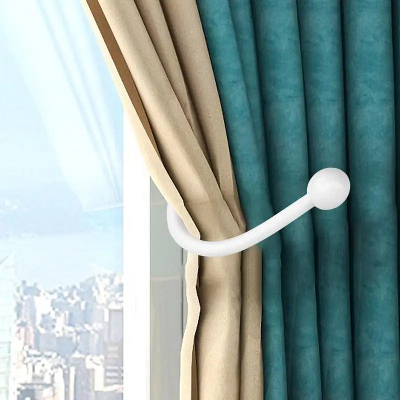 Aluminum Drapery Holdbacks 4pcs – U-Shape Curtain Tiebacks