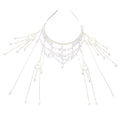 Pearl Headband with Detachable Tassels | Wedding Hair Accessory