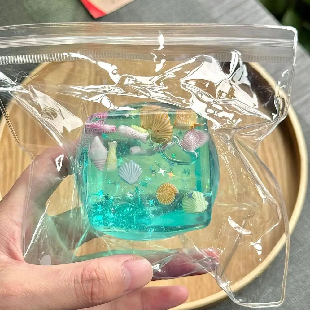 Ocean Squishy Sensory Fidget Cube – Tactile Focus Toy