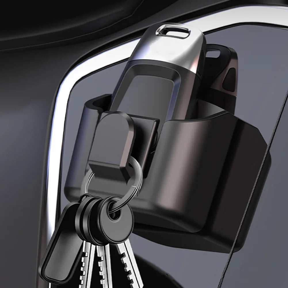 Car Dashboard Key Holder & Card Organizer with Hook – ABS